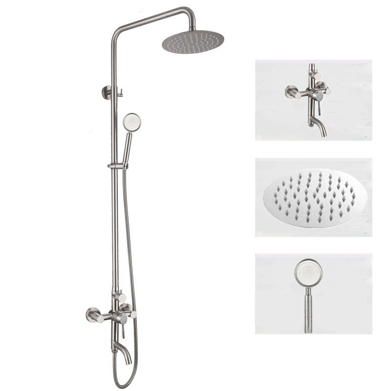 Modern Shower System Brass Temperature Control Handheld Shower Head Shower Set