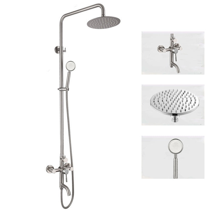 Modern Shower System Brass Temperature Control Handheld Shower Head Shower Set