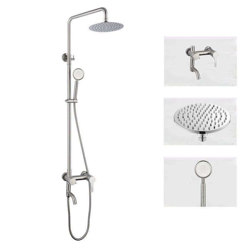 Modern Shower System Brass Temperature Control Handheld Shower Head Shower Set