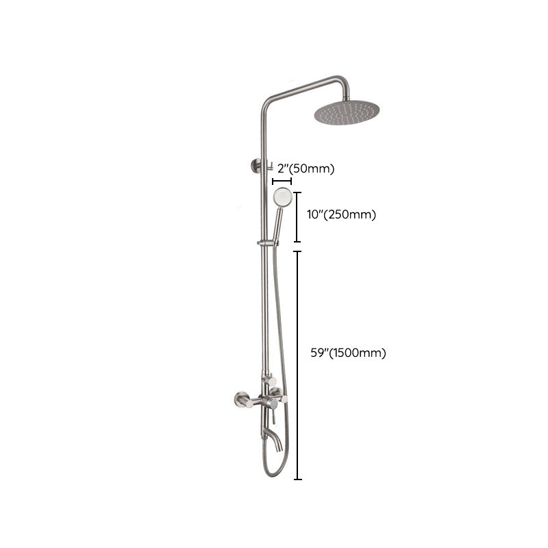 Modern Shower System Brass Temperature Control Handheld Shower Head Shower Set