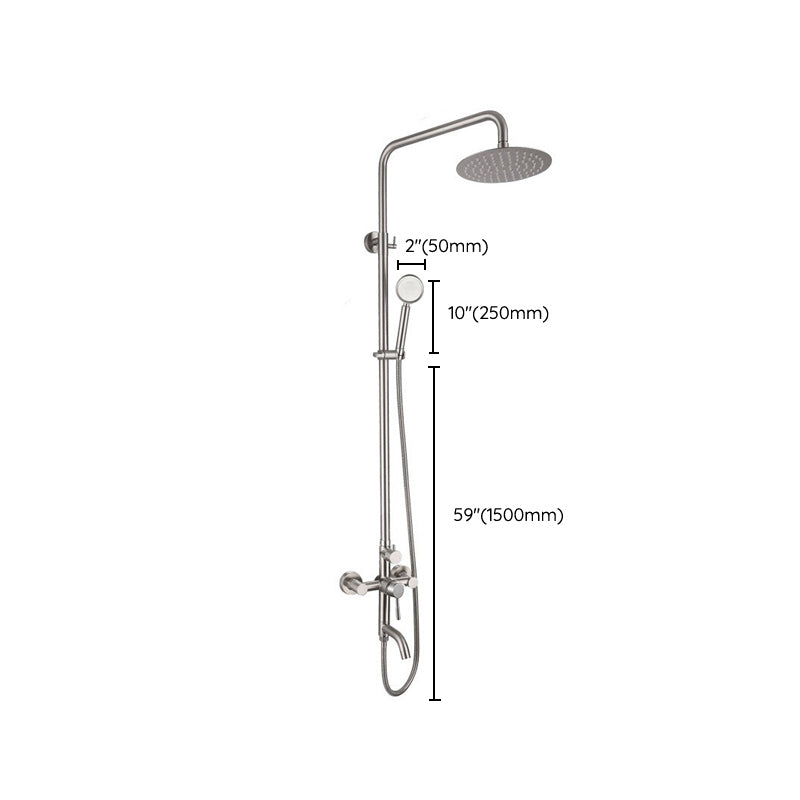 Modern Shower System Brass Temperature Control Handheld Shower Head Shower Set