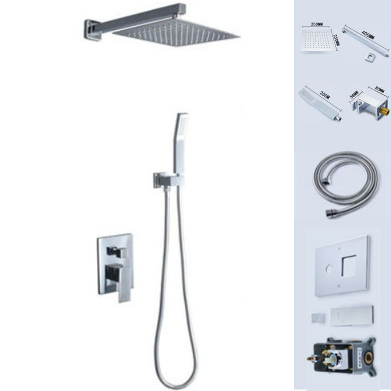 Modern Shower Head Combo Brass Temperature Control Ceiling Mounted Shower Faucet