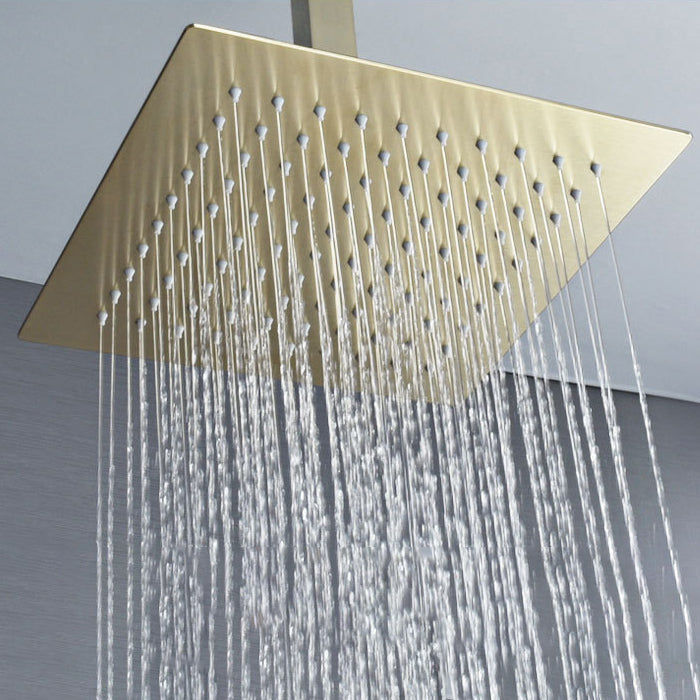 Modern Shower Head Combo Brass Temperature Control Ceiling Mounted Shower Faucet