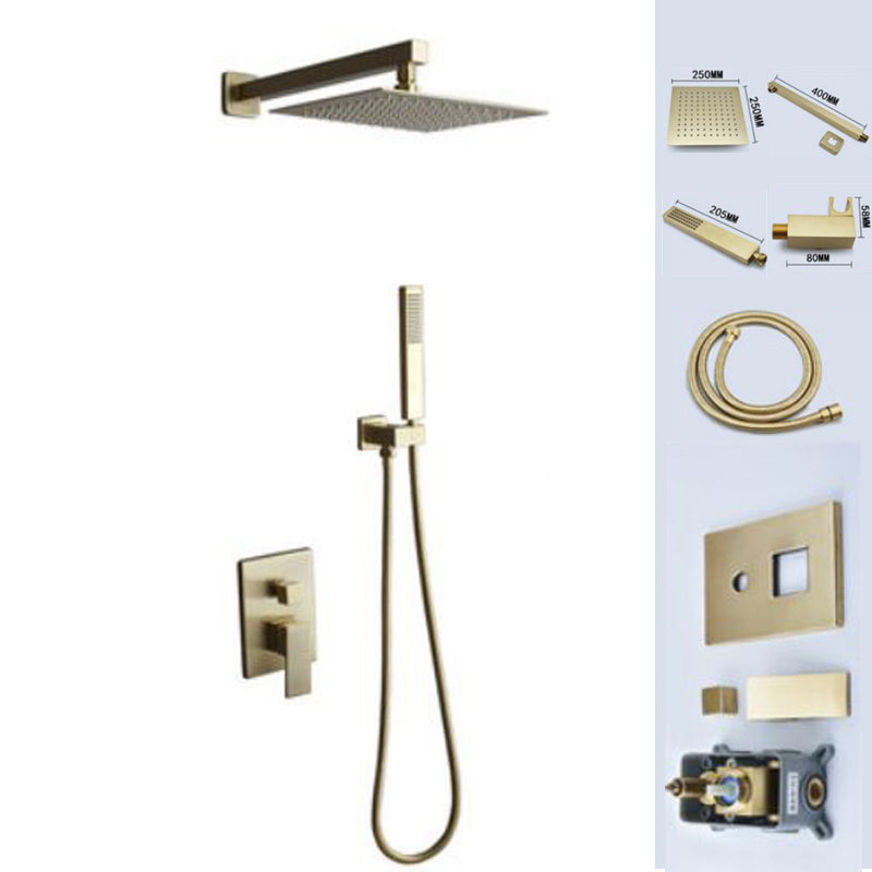 Modern Shower Head Combo Brass Temperature Control Ceiling Mounted Shower Faucet