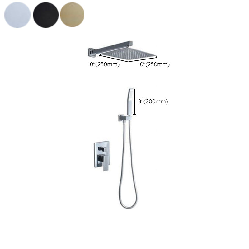 Modern Shower Head Combo Brass Temperature Control Ceiling Mounted Shower Faucet