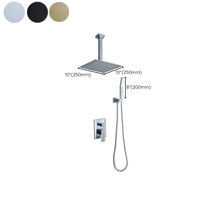 Modern Shower Head Combo Brass Temperature Control Ceiling Mounted Shower Faucet