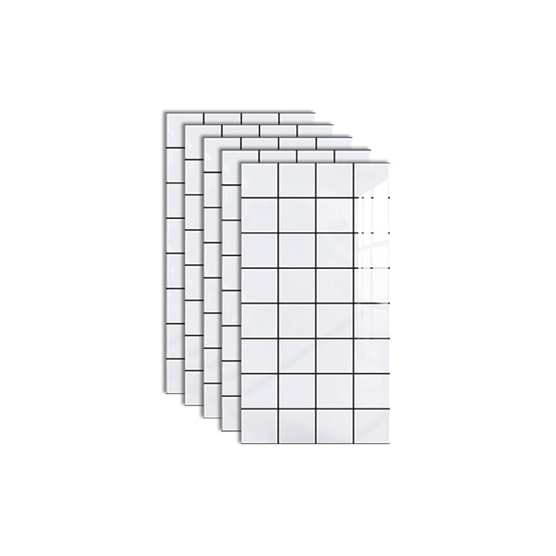 Field Tile Wallpaper Plastic Waterproof Peel and Stick Backsplash with Rectangular Shape