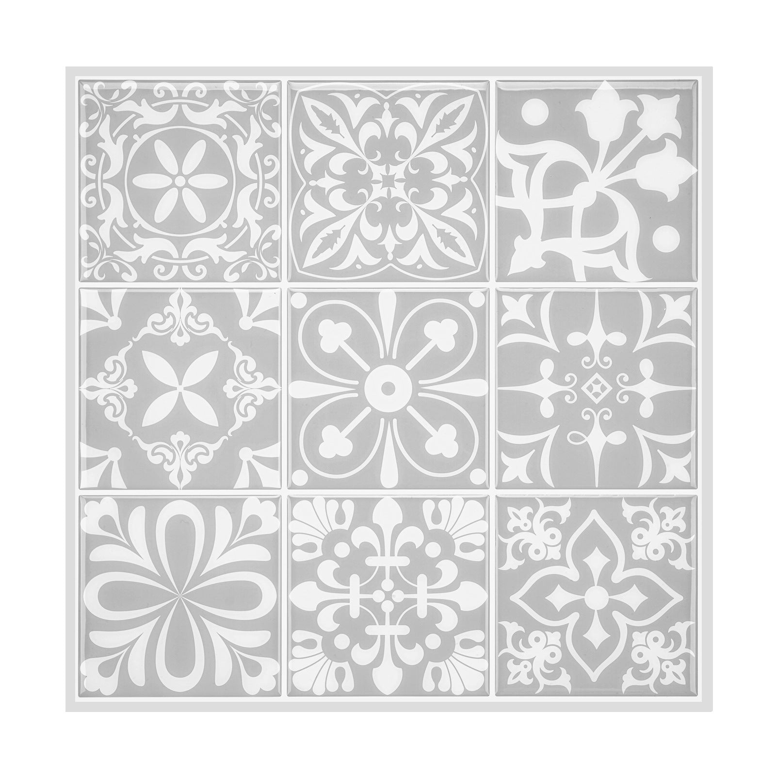 Contemporary Peel & Stick Field Tile Plastic Mosaic Tile Wallpaper