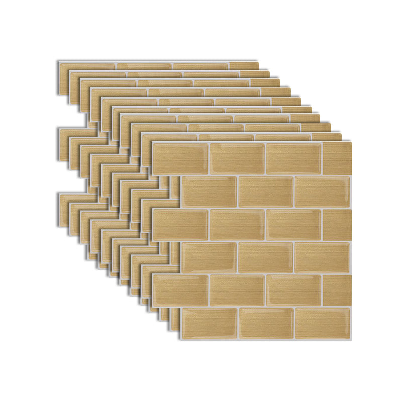 Modern Peel & Stick Mosaic Tile PVC Herringbone Peel and Stick Wall Tile