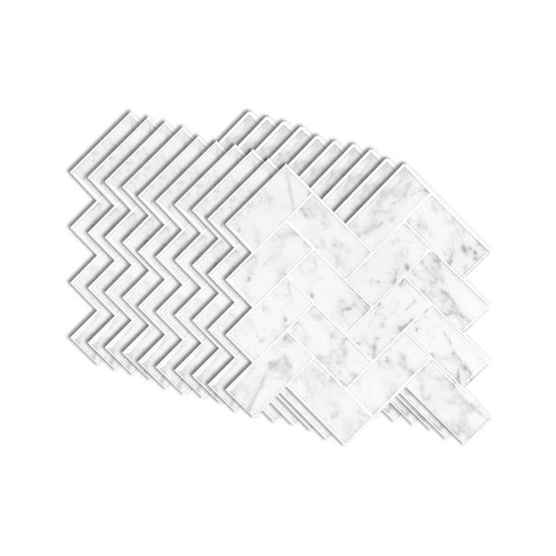 Modern Peel & Stick Mosaic Tile PVC Herringbone Peel and Stick Wall Tile