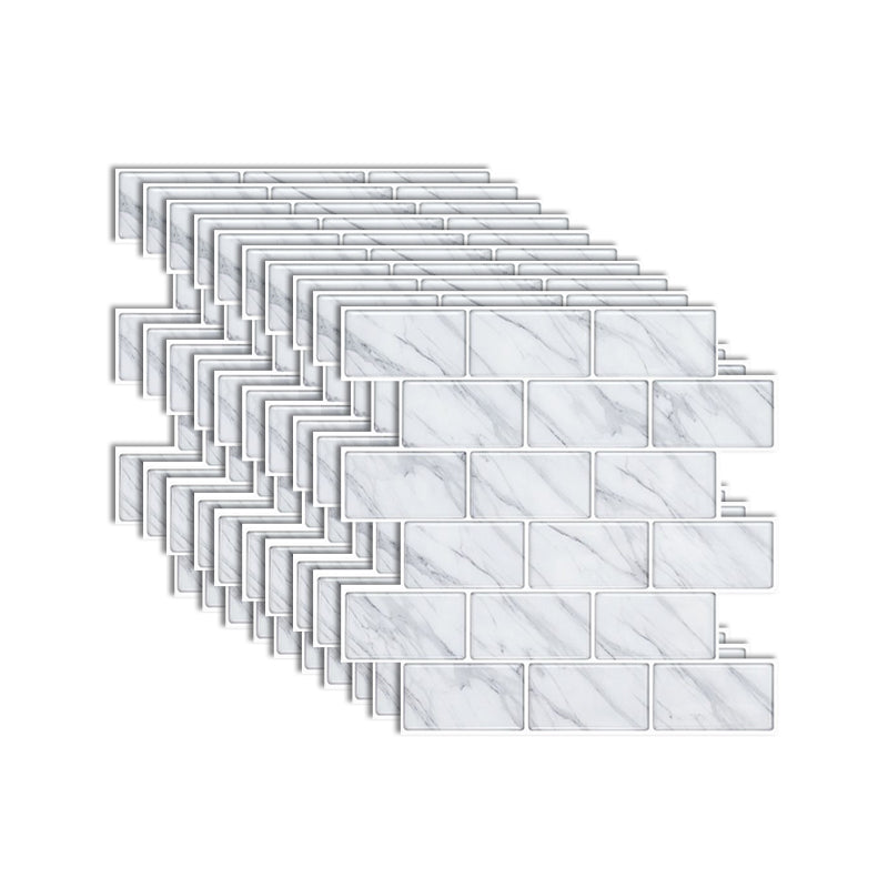 Modern Peel & Stick Mosaic Tile PVC Herringbone Peel and Stick Wall Tile