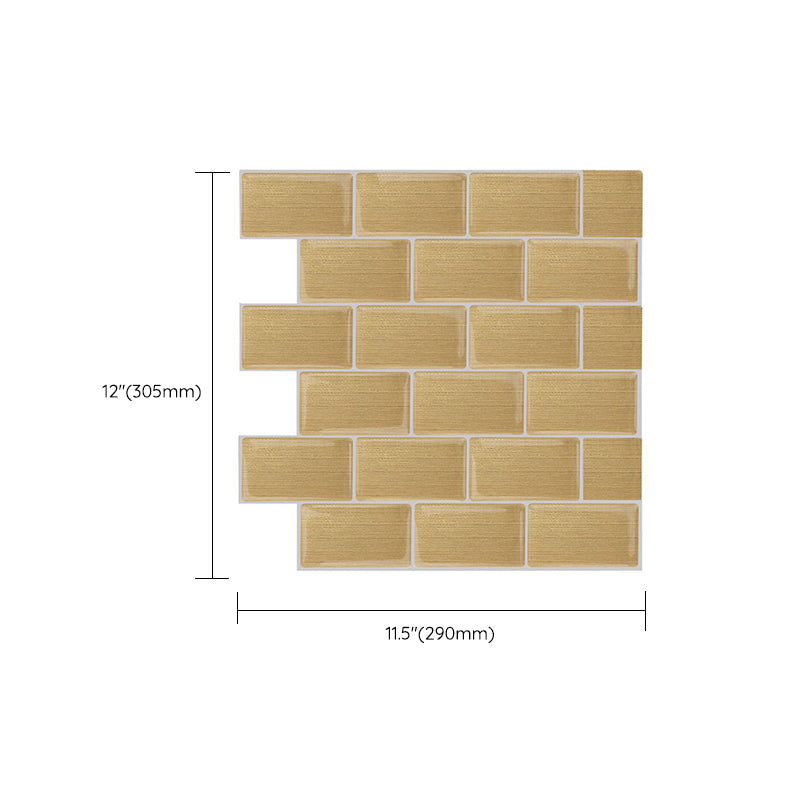 Modern Peel & Stick Mosaic Tile PVC Herringbone Peel and Stick Wall Tile