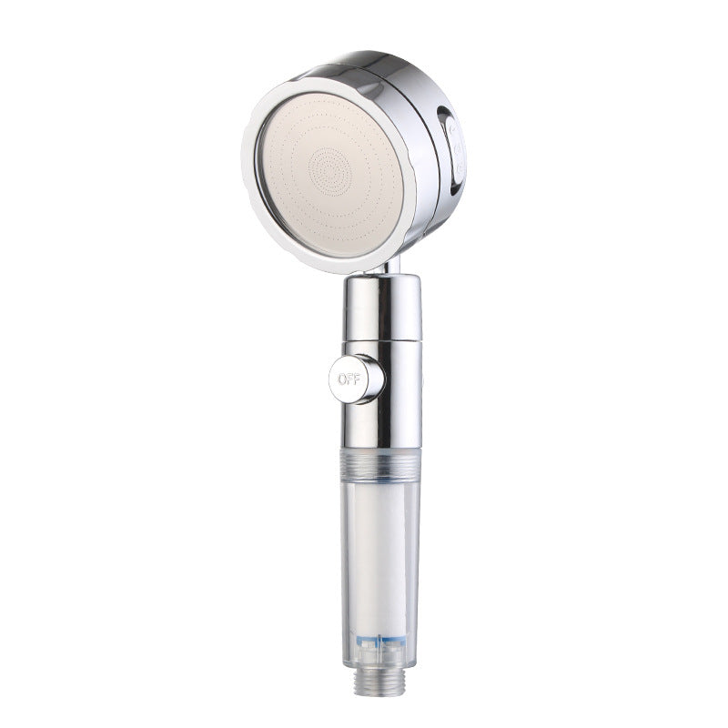 Modern Handheld Shower Head 3 Sprays Round Metal Shower Heads