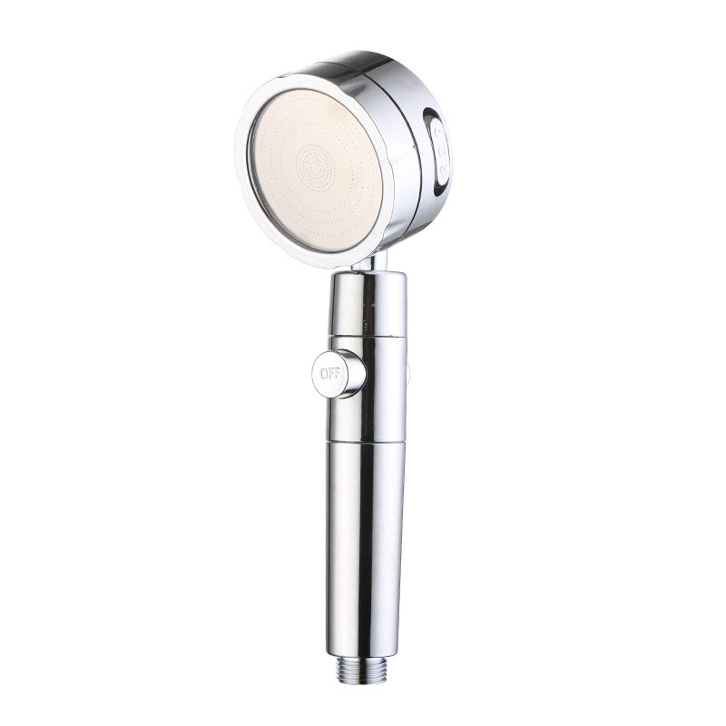 Modern Handheld Shower Head 3 Sprays Round Metal Shower Heads