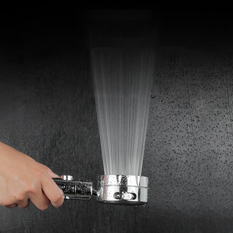 Modern Handheld Shower Head 3 Sprays Round Metal Shower Heads