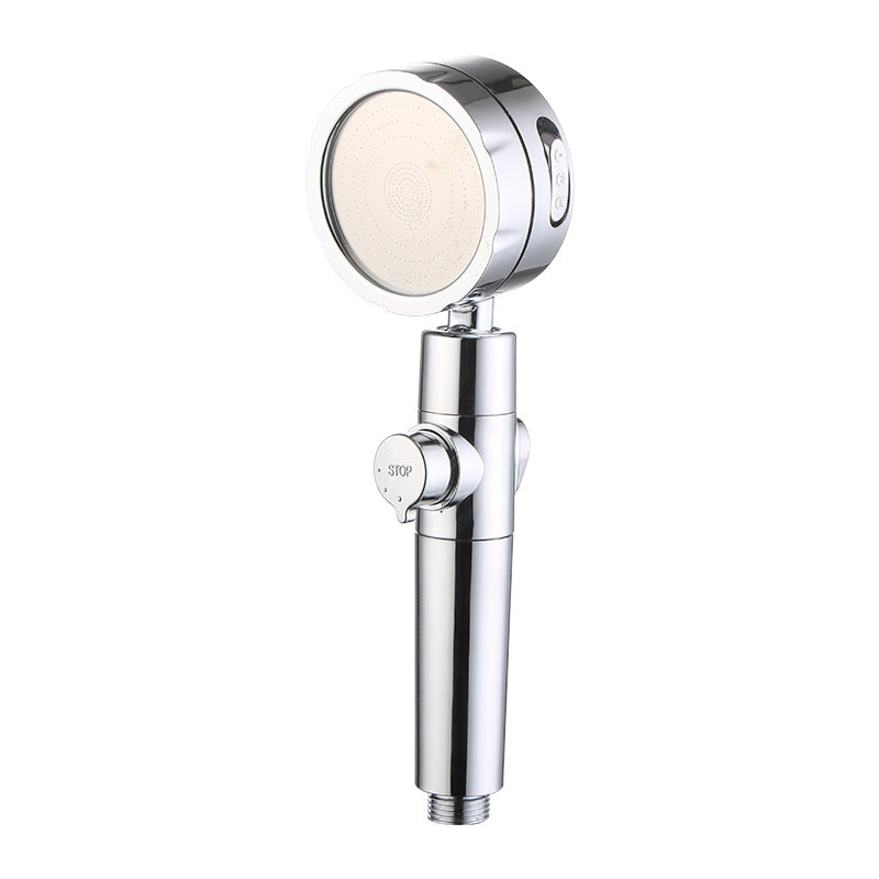 Modern Handheld Shower Head 3 Sprays Round Metal Shower Heads