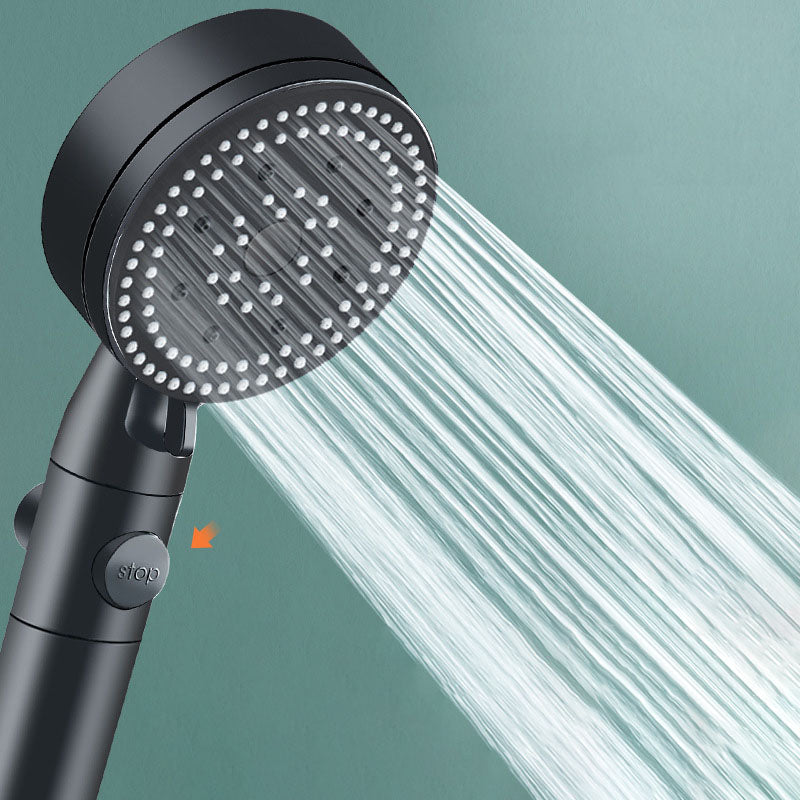 Metal Black Shower Head Self-Cleaning Standard Round Handheld Shower Heads