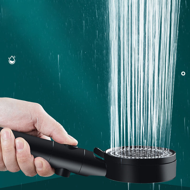 Metal Black Shower Head Self-Cleaning Standard Round Handheld Shower Heads