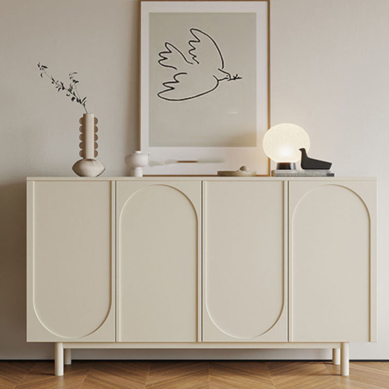 Contemporary Style Sideboard Table Wood Buffet with Cabinets