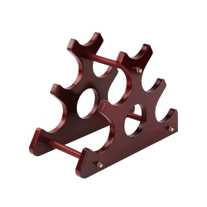 Modern Simple Tabletop Wine Rack Geometry Shape Wooden Wine Bottle Rack for Kitchen