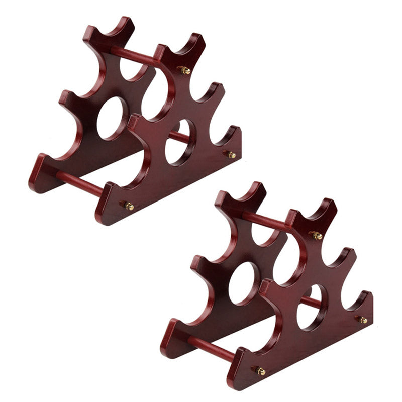 Modern Simple Tabletop Wine Rack Geometry Shape Wooden Wine Bottle Rack for Kitchen