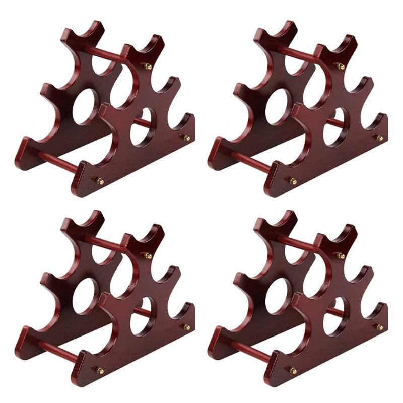 Modern Simple Tabletop Wine Rack Geometry Shape Wooden Wine Bottle Rack for Kitchen