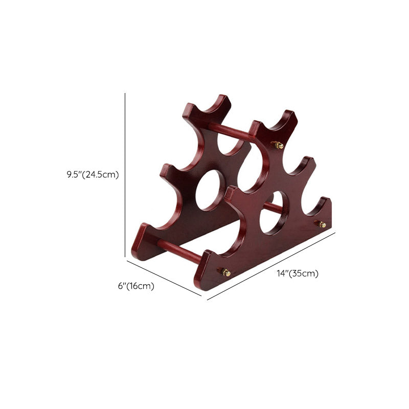 Modern Simple Tabletop Wine Rack Geometry Shape Wooden Wine Bottle Rack for Kitchen