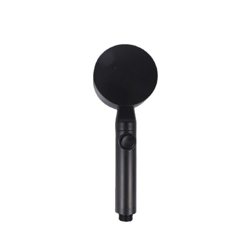 Metal Black Shower Head Self-Cleaning Standard Round Handheld Shower Heads