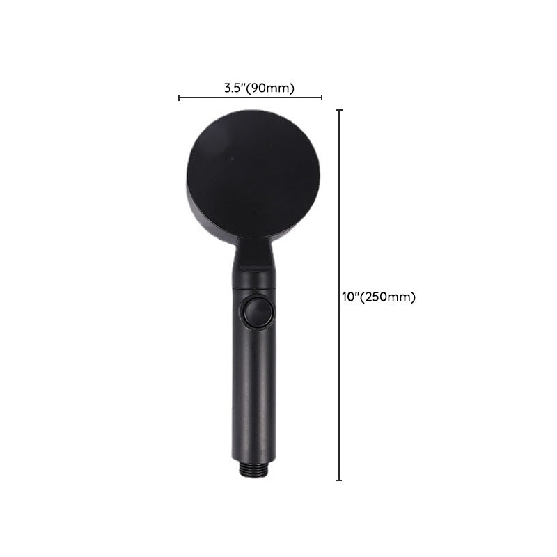 Metal Black Shower Head Self-Cleaning Standard Round Handheld Shower Heads