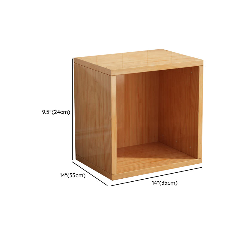 Scandinavian Storage Bookcase Wood Cubby Storage Bookcase in Pine