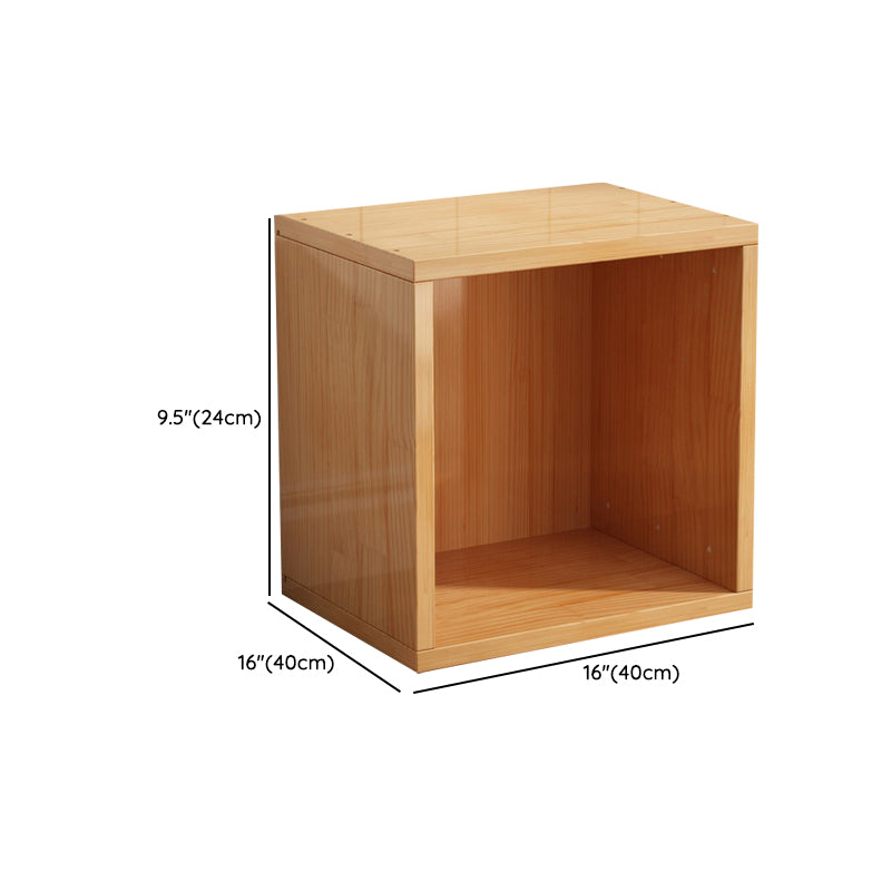 Scandinavian Storage Bookcase Wood Cubby Storage Bookcase in Pine