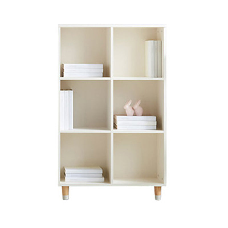 Industrial Closed Back Cubby Storage Bookcase Wood Bookshelf in Beech