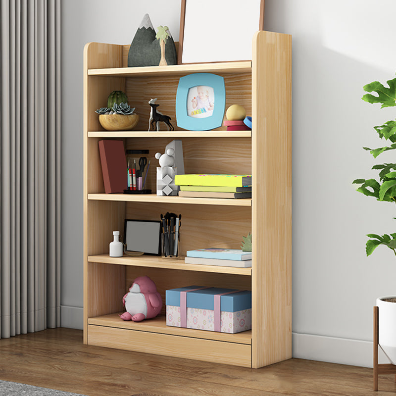 Scandinavian Book Shelf Freestanding Cubby Storage Bookcase in Pine