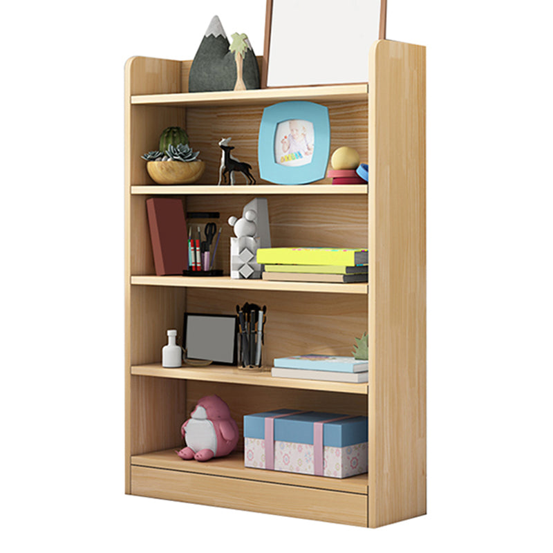 Scandinavian Book Shelf Freestanding Cubby Storage Bookcase in Pine