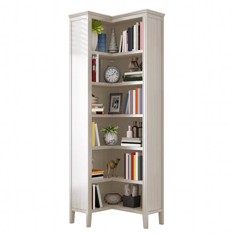 Industrial Closed Back Standard Kids Bookcase Wood Bookshelf in Poplar