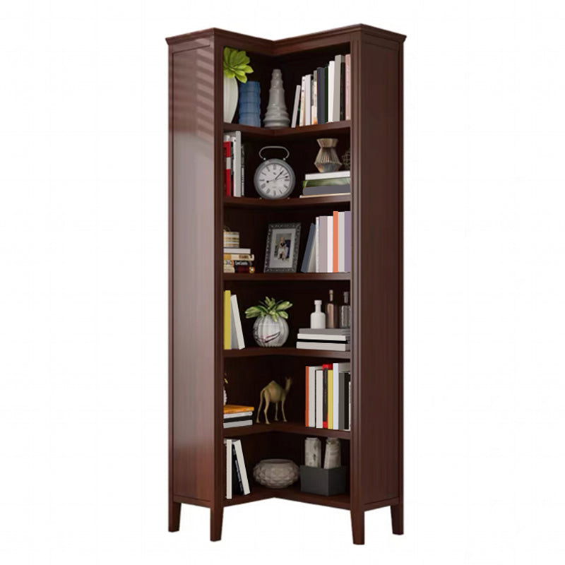 Industrial Closed Back Standard Kids Bookcase Wood Bookshelf in Poplar