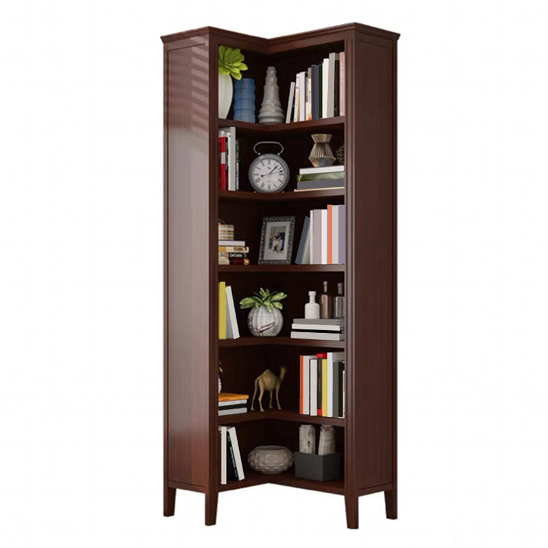 Industrial Closed Back Standard Kids Bookcase Wood Bookshelf in Poplar