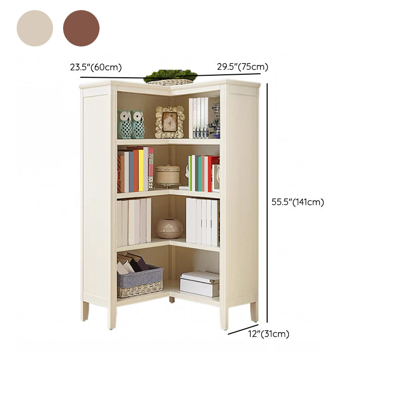 Industrial Closed Back Standard Kids Bookcase Wood Bookshelf in Poplar