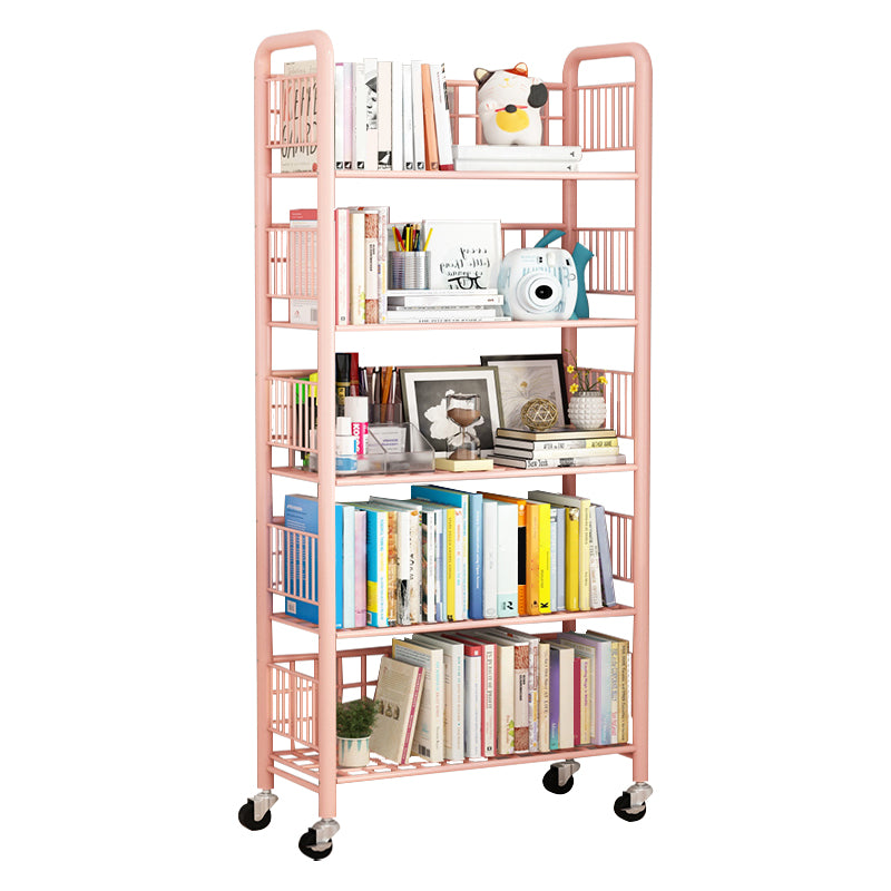 Scandinavian Metal Book Shelf Freestanding Standard Kids Bookcase