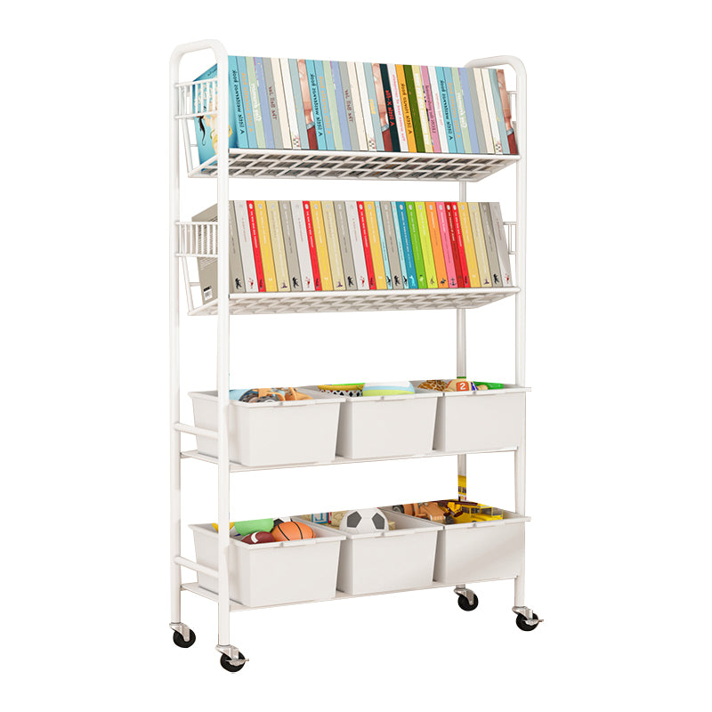 Scandinavian Metal Book Shelf Freestanding Standard Kids Bookcase