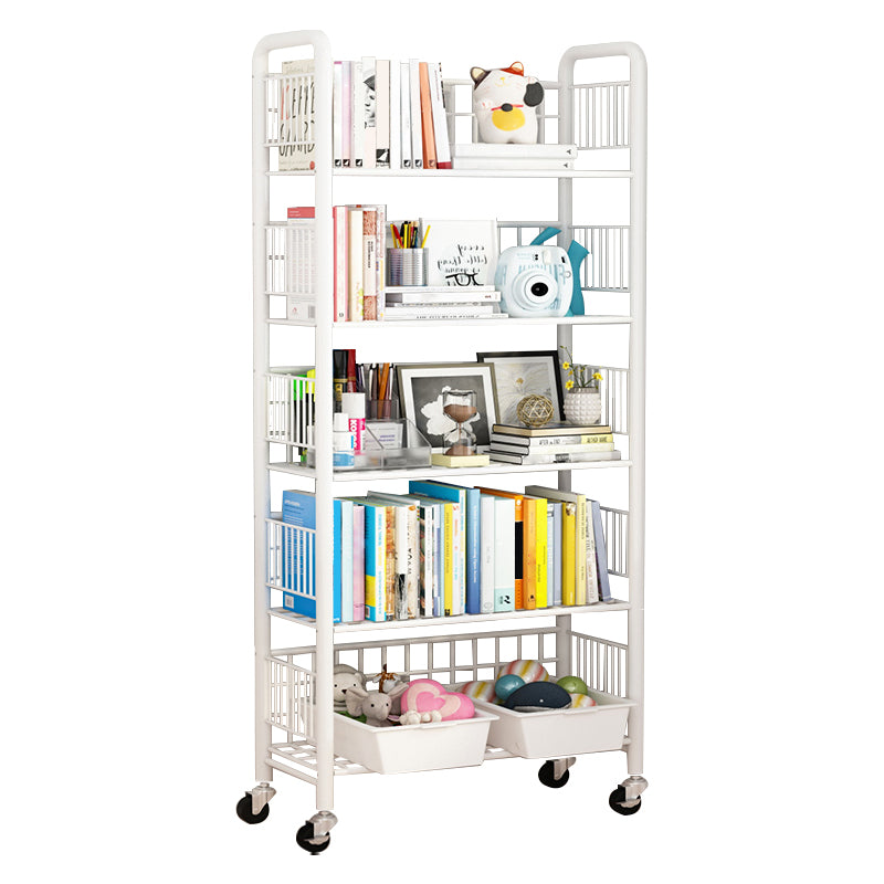 Scandinavian Metal Book Shelf Freestanding Standard Kids Bookcase