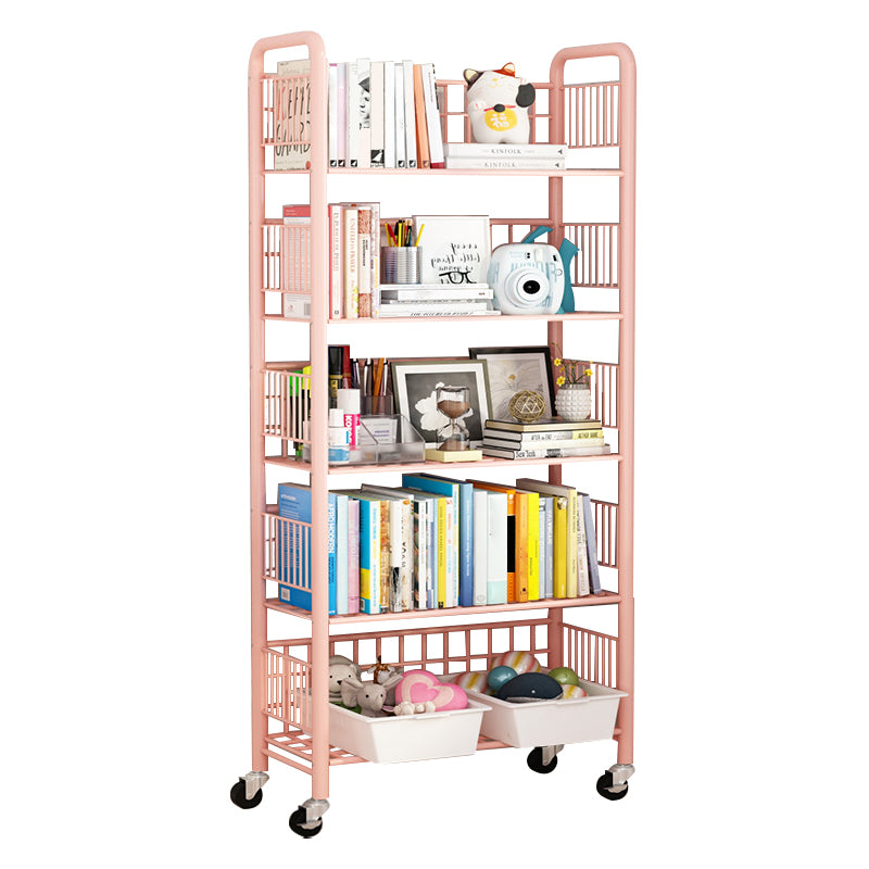 Scandinavian Metal Book Shelf Freestanding Standard Kids Bookcase