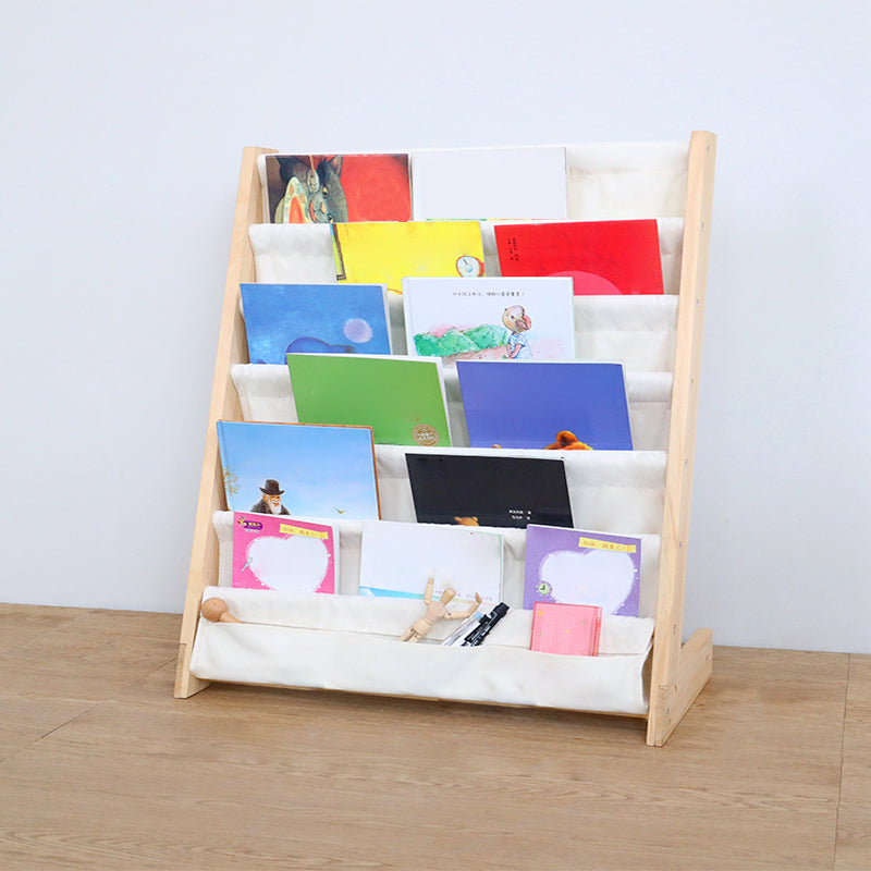 Natural Shelf Scandinavian Book Display Freestanding Pine Shelf