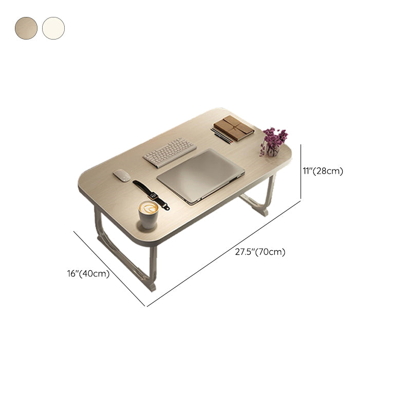 Folding Writing Desk Rectangle Shape Task Desks with 2-Legs in Natural/Black/White