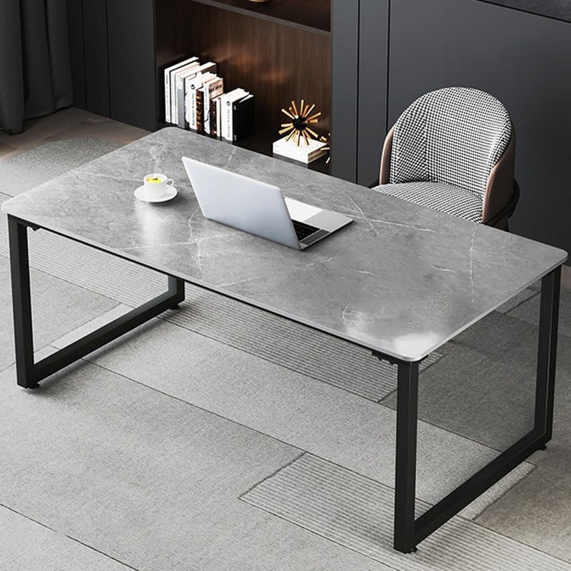 Stone Rectangle Office Desk Modern Style Computer Desk for Office