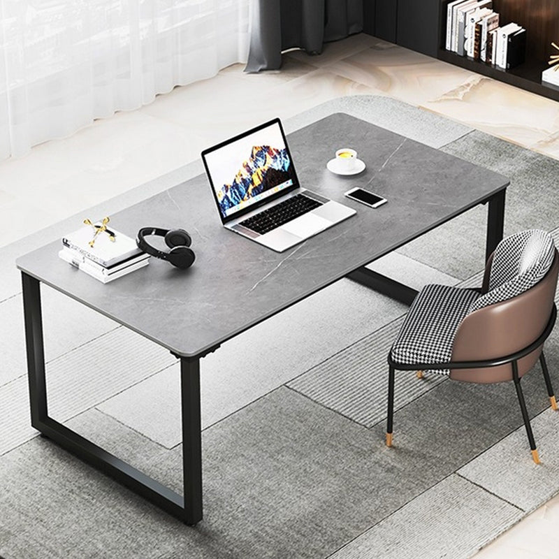 Stone Rectangle Office Desk Modern Style Computer Desk for Office