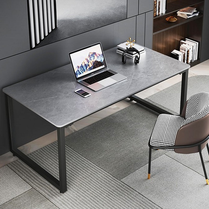 Stone Rectangle Office Desk Modern Style Computer Desk for Office