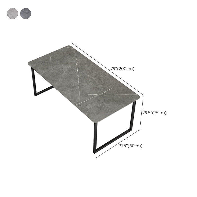 Stone Rectangle Office Desk Modern Style Computer Desk for Office