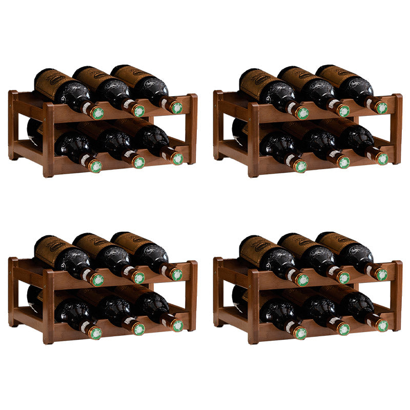 Modern Wine Rack Solid Wood Wine Bottle Rack for Living Room