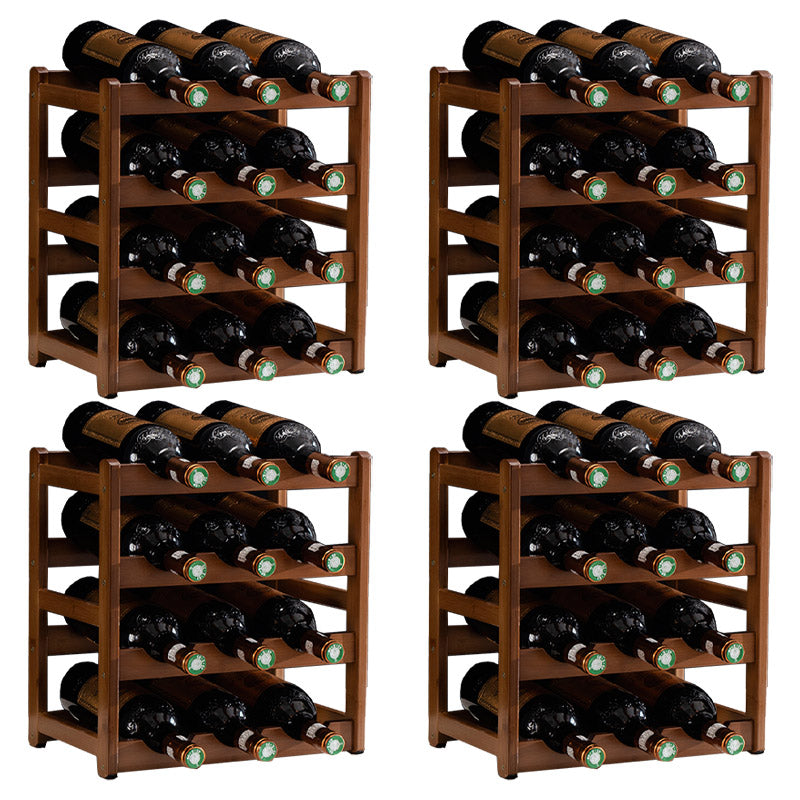 Modern Wine Rack Solid Wood Wine Bottle Rack for Living Room